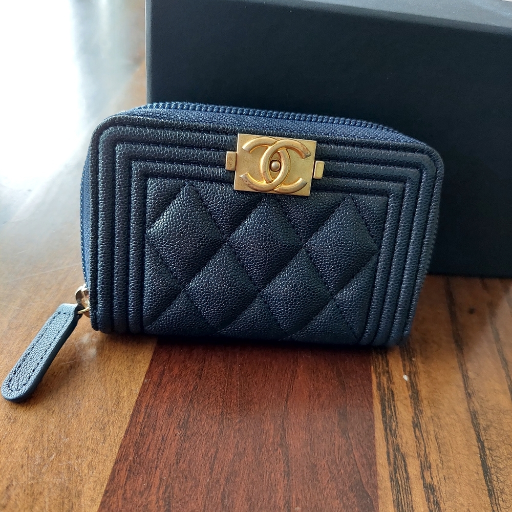 Chanel Boy zip wallet